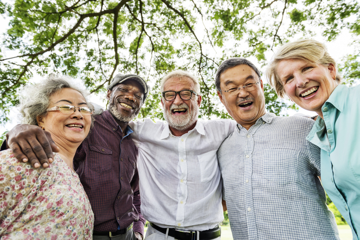 Group of Senior Retirement Discussion Meet up Concept